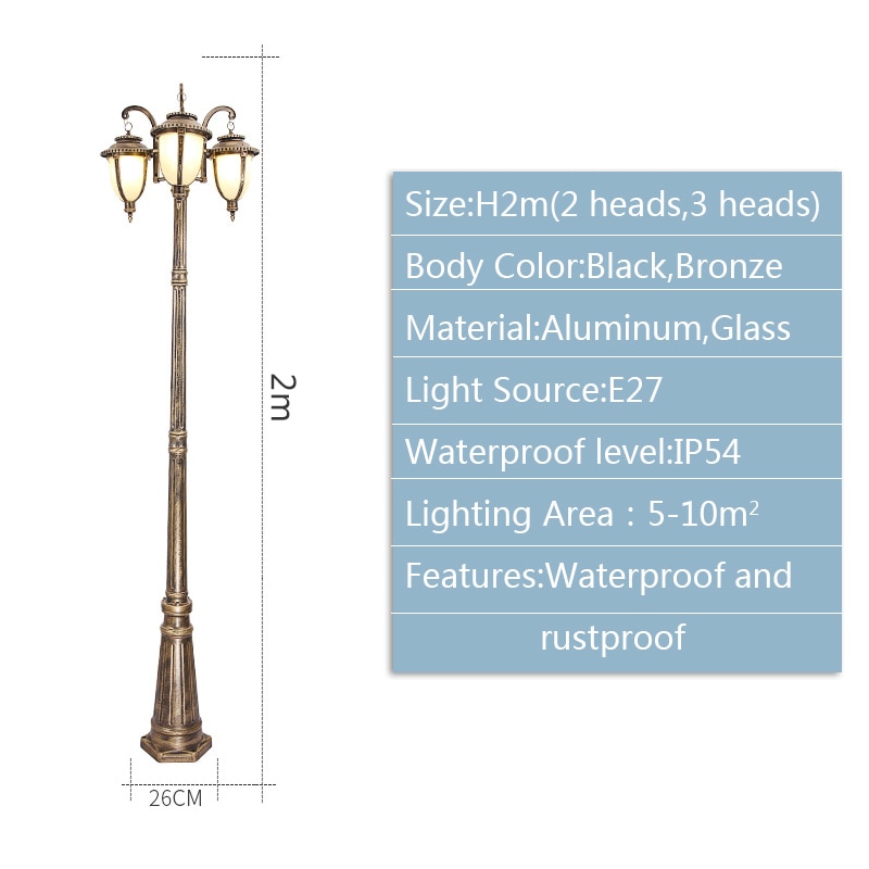 Waterproof Led Street Light Yard Outdoor Lamp Industrial Garden Square Highway Area Parking Lighting Garden park LED Road lamp