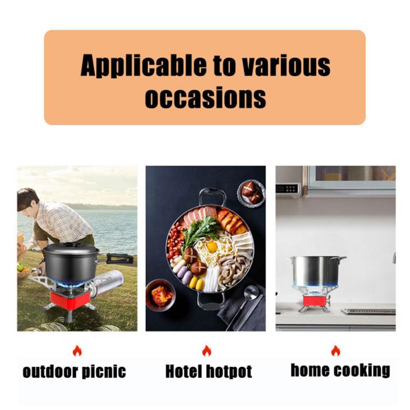 Powerful Windproof Foldable Outdoor Portable Barbecue Camping Trekking Gas Stove Boiler Cooking Gas Burner Travel Set