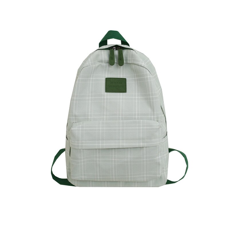 Hocodo Plaid Vrouwen Rugzak Student Leuke Schooltas Rugzak Vrouwelijke Mochilas Feminina Schooltassen Voor Tiener Girs Canvas Tas: Green