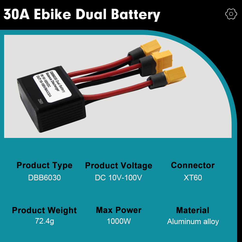 Adaptateur Double Batterie Vélo électrique – Power Smart – Neuf