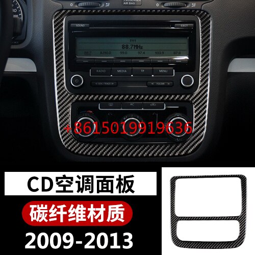 Para Volkswagen Scirocco 11-14, accesorios interiores, control central, salida de aire acondicionado, panel de fibra de carbono, parche adhesivo