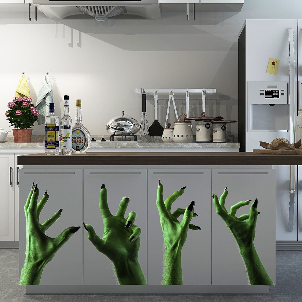 3D Grusel Abnehmbare Halloween entsetzlich 5-Hand Zauberstab Aufkleber Spielzeug Wandbild Dekor Aufkleber Spukhaus Party Dekor