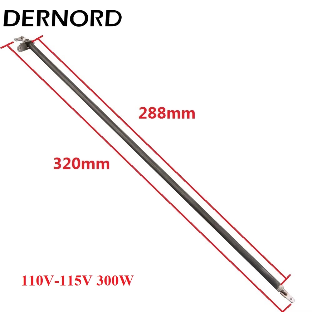 DERNORD Oven Luchtverwarmingselement 110 v-115 v Elektrische Rechte Buisverwarmer met Metalen Plaat Door Gloeien SUS304: Goud