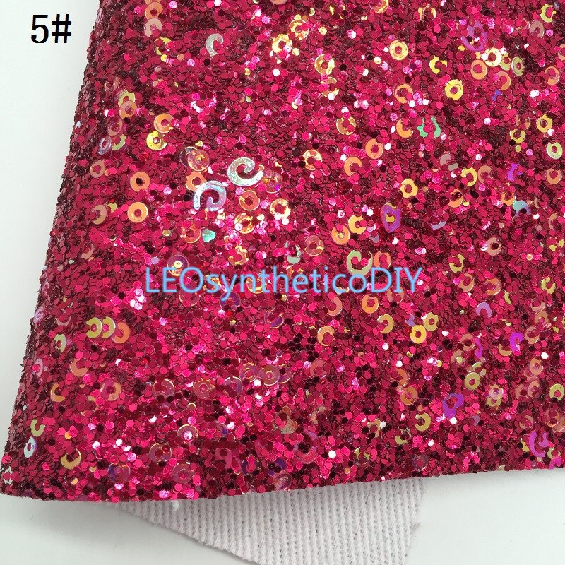 Tissu à paillettes 21x29cm, cuir épais à paillettes pour faire des nœuds, 1 pièce, 4S10: 5