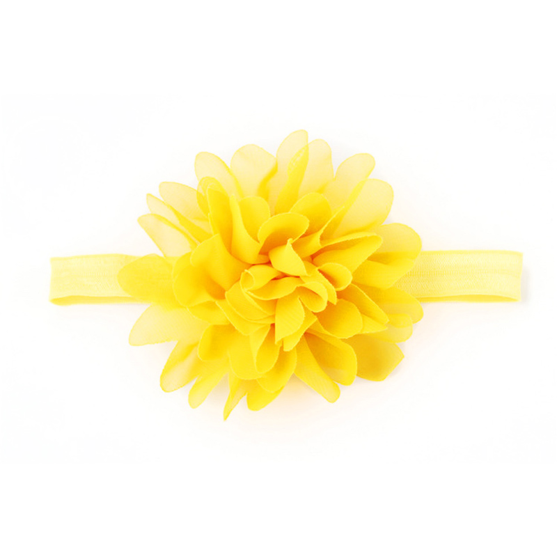 Schattige Baby Meisje Hoofdbanden Leuke Bloem Haarband Baby Tulband Elastische Baby Haaraccessoires Haarband: style 2 yellow