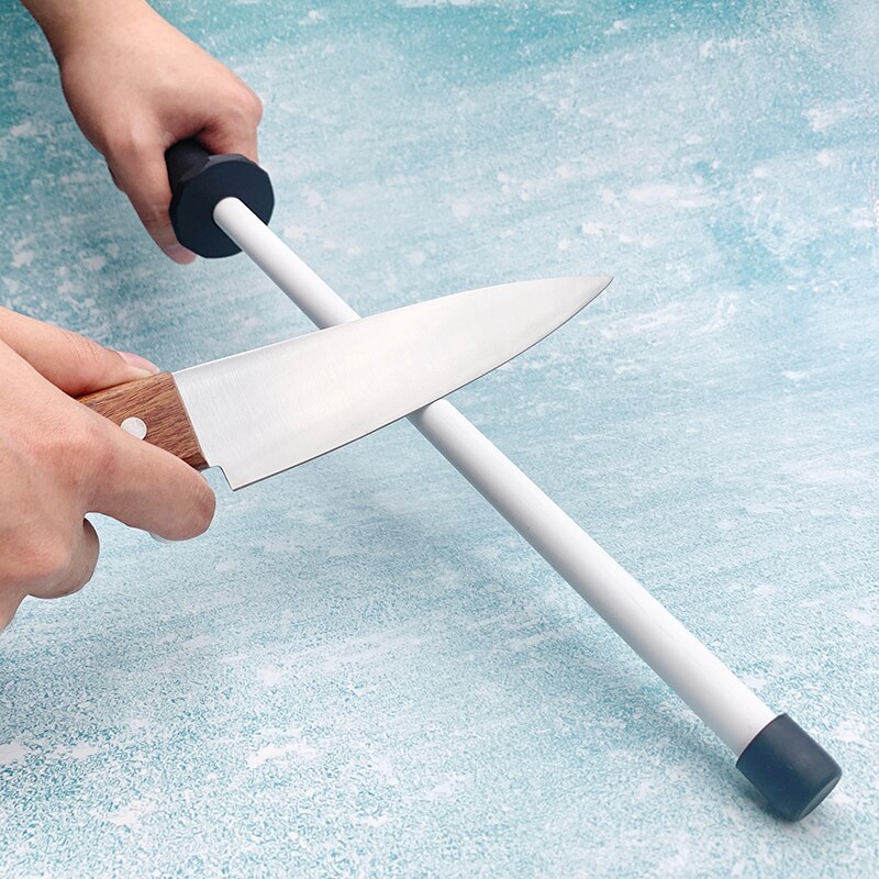 ceramic (zirconia) rod knife sharpener with ABS handle sharpener, suitable for chef steel knife kitchen assistant ceramic musat