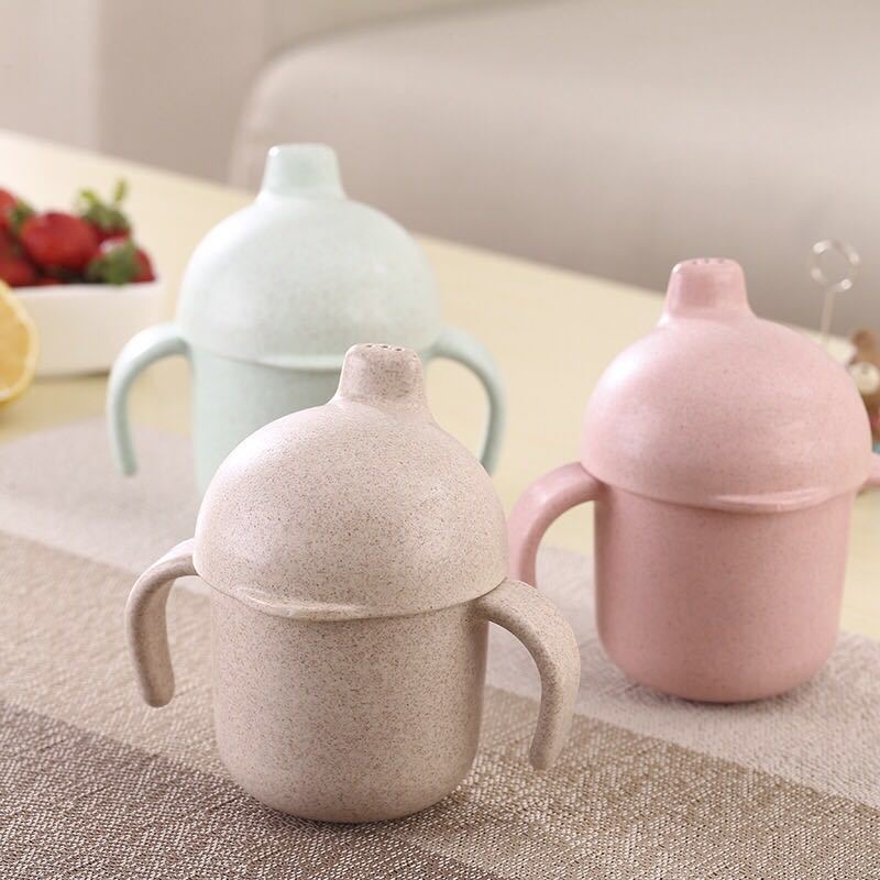 ¡Libre de BPA! Vasos pijos Para bebés de PP de grado alimenticio de 240 ML, taza Para aprender a beber con asa Para bebés, mango de vaso Para beber