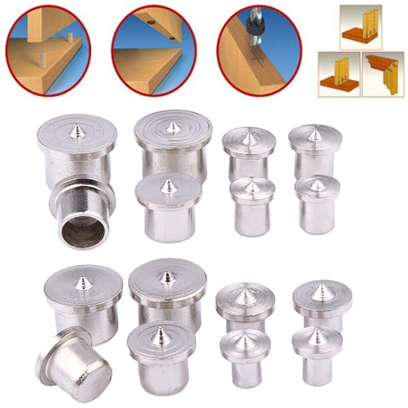 6 -12mm Dowel Tenon Multi Dowel Center Point Set Tool Joint Alignment Pin Dowelling Hole Wood Timber Marker Align 16Pcs