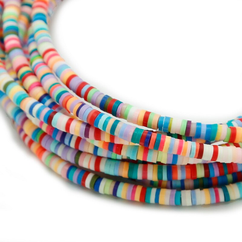 Mixed Color 3/4/5/6mm 400pcs Polymer Clay Chip Disk Loose Spacer Beads for Handmade Craft Sweing Cloth Jewelry: Mix light color 3mm