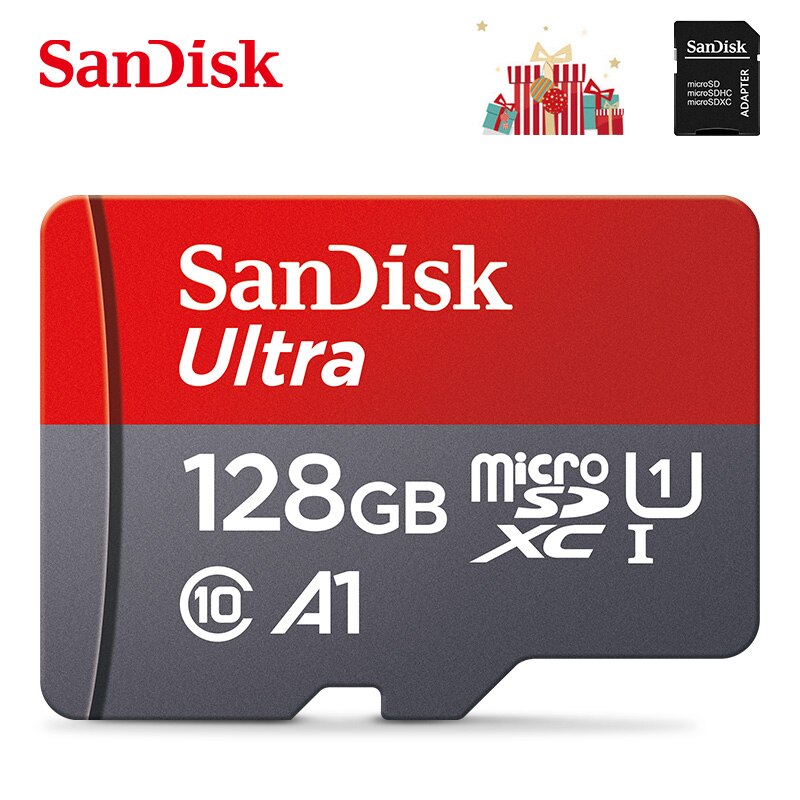 Sandisk Ultra microSD 16GB 32GB 64GB 128GB Class10 Memory Card Card SD/TF Flash Card + adapter + card reader Standard: 128GB Adapter