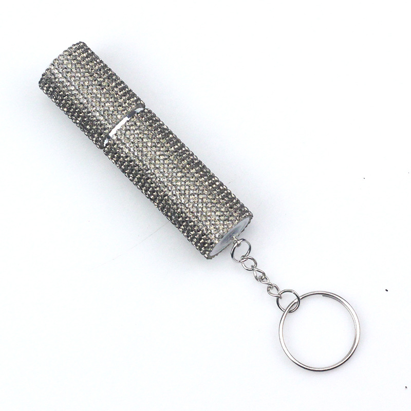 10Ml Diamant Parfum Fles Strass Lege Spuitfles Reizen Draagbare Pers Subbotteling Met Sleutelhangers Vrouwen Sieraden Cadeau: MULTI