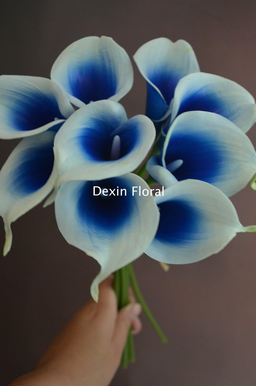 Calla Lilies Natural Real Touch Flowers Picasso Purple White Calla Lily For Wedding Bouquets Centerpieces