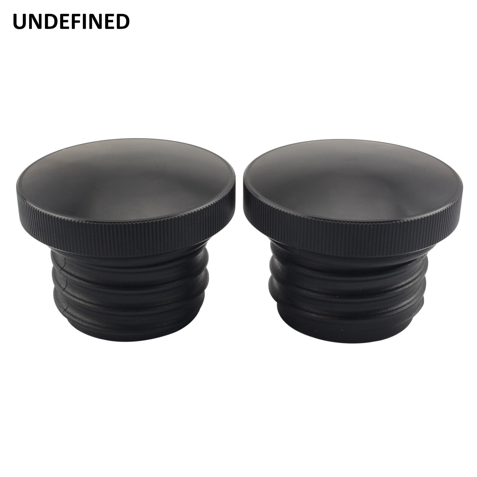 Motorcycle Black Plastic Bottom Knurled Tank Cap CNC Fuel Tank Gas Gaps Cover For Harley Sportster XL Softail Dyna FXD Touring: 1 pair