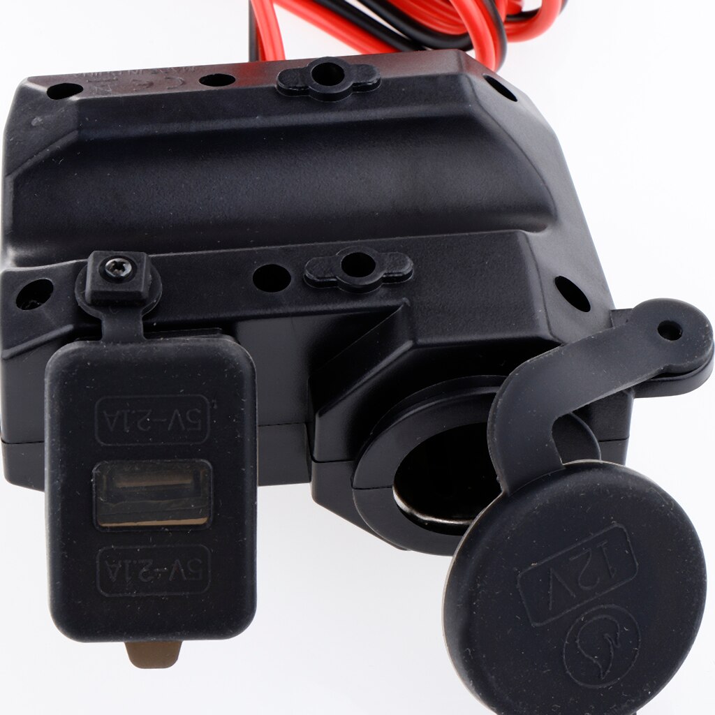 3 in 1 Waterproof 12V Motorcycle Dual USB Charger Cigar Lighter Socket W/ LED Voltmeter Accessories Parts for Motorcycle