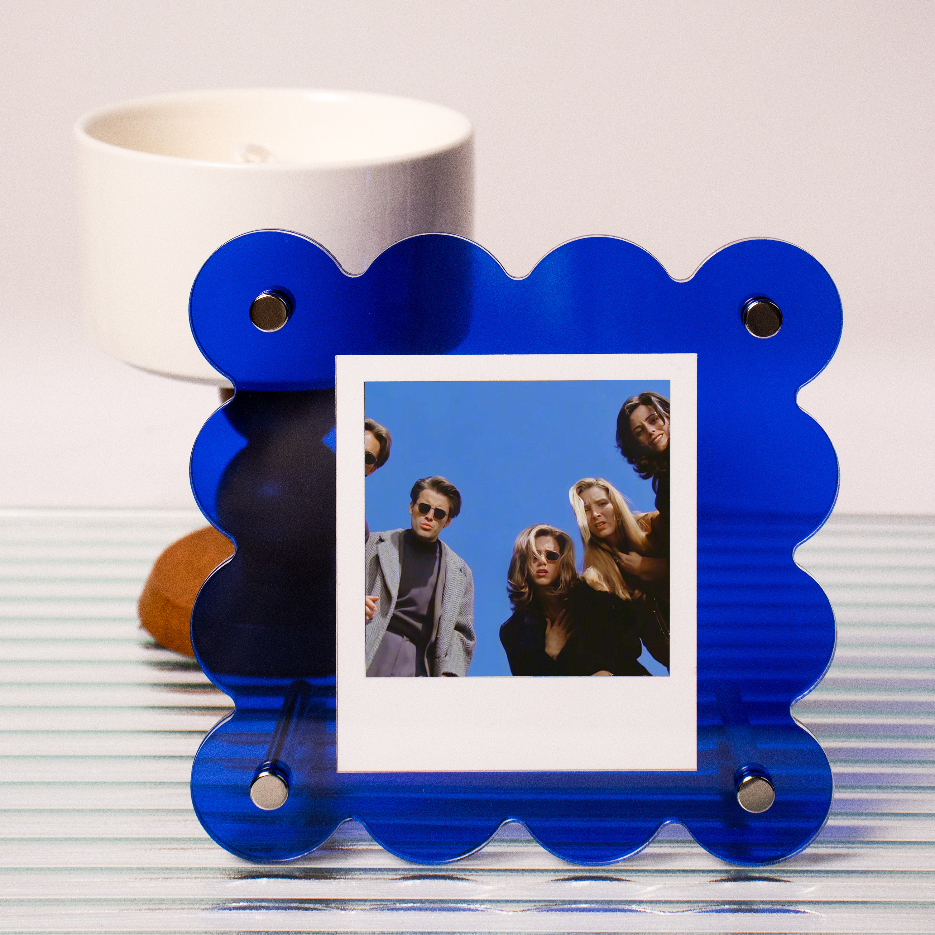 Acryl-Polaroid-Rahmen, doppelseitiger Polaroid-Rahmen für Fotos, transparenter Instax-Mini-Rahmen für Film, Fotos, Karten, Stempel,: 7 Zoll / Burgunderrot