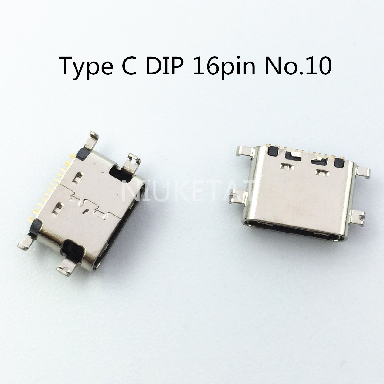 Conectores de base de carga Micro USB tipo C, modelo 10, mezcla de 6 pines, uso para reparación de teléfonos móviles y productos digitales, 10-100 unids/bolsa: 10pcs for No.10