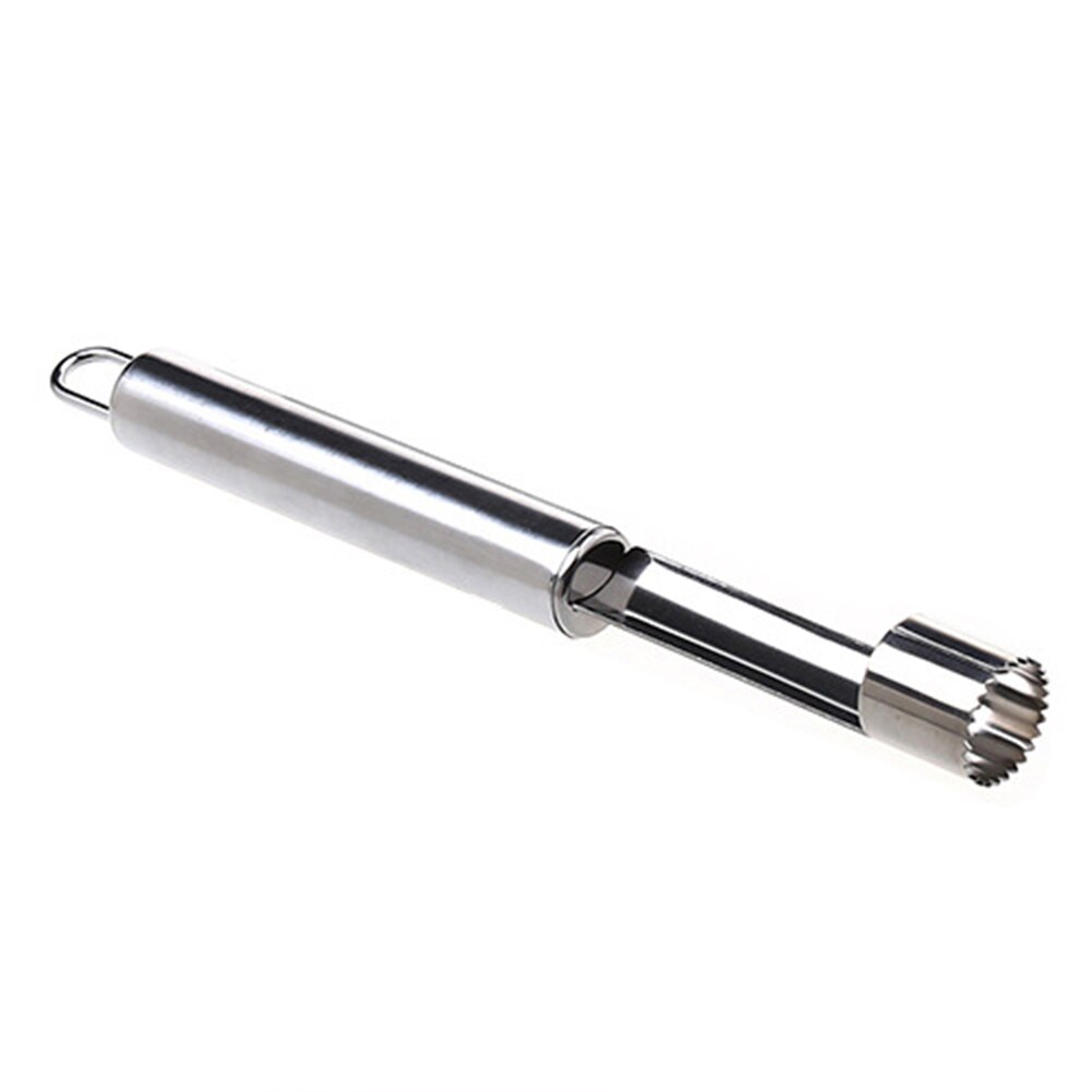 Apple Corer Pitter Pear Bell Seed Remover pepper Twist Fruit Core Remove Pit Kitchen Tool Gadget Stoner: Silver 2cm