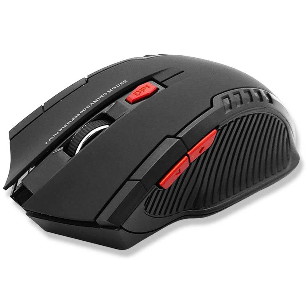 Compact Wireless Optical Mouse GF2427 Black Cordless USB 2.0 Receiver 800 1600 DPI 16RF for Laptop PC Windows 10 8 7 XP