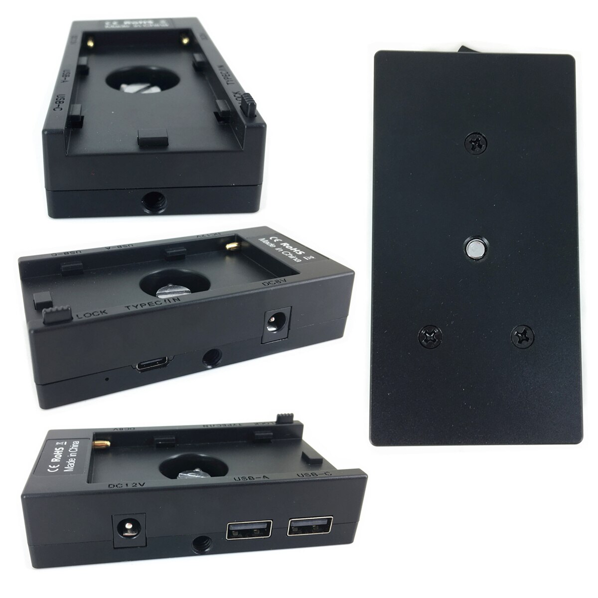 Batterie Montieren Platte Netzteil + 1/4 Heißer Schuh Adapter + DC Kabel + Typ-C USB C Kabel Bausatz für Sony F970 F770 F750 F550 F330