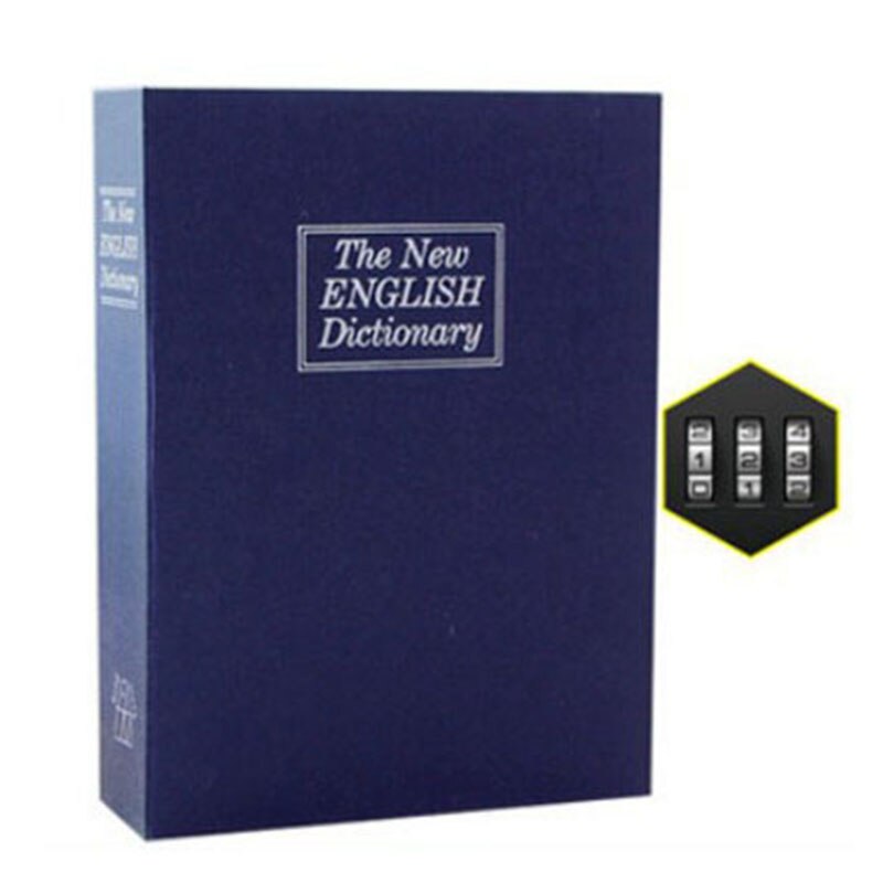 Secret Book Safe Box Simulation Book Storage Box with Lock Bedroom Home Use @M23: Blue Password L