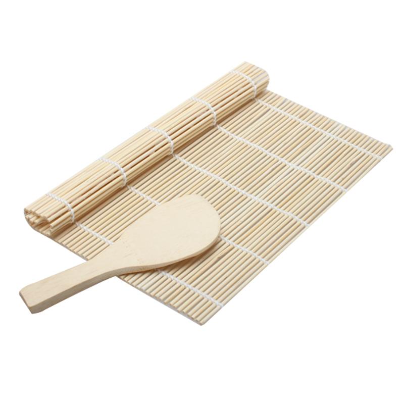 Sushi værktøj bambus rullende mat diy ris rulle kylling rulle hånd maker køkken japansk sushi maker værktøjer: 2 stk