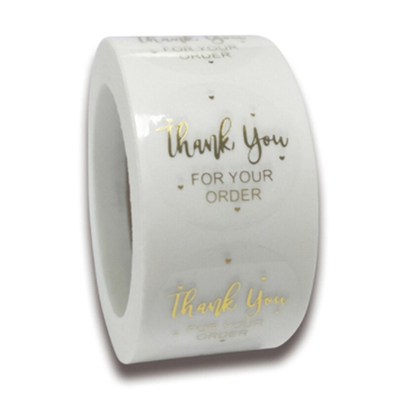 50-500pcs Labels 1inch Clear Gold Foil Thank You S... – Vicedeal