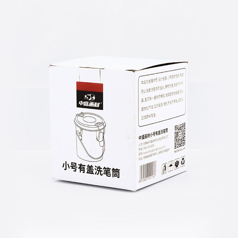 Penselenbakje Kleine Roestvrijstalen Pen Wasmachine Draagbare Olieverfschilderij Pen Wassen Vat Verzegelde Pen Wassen Emmer