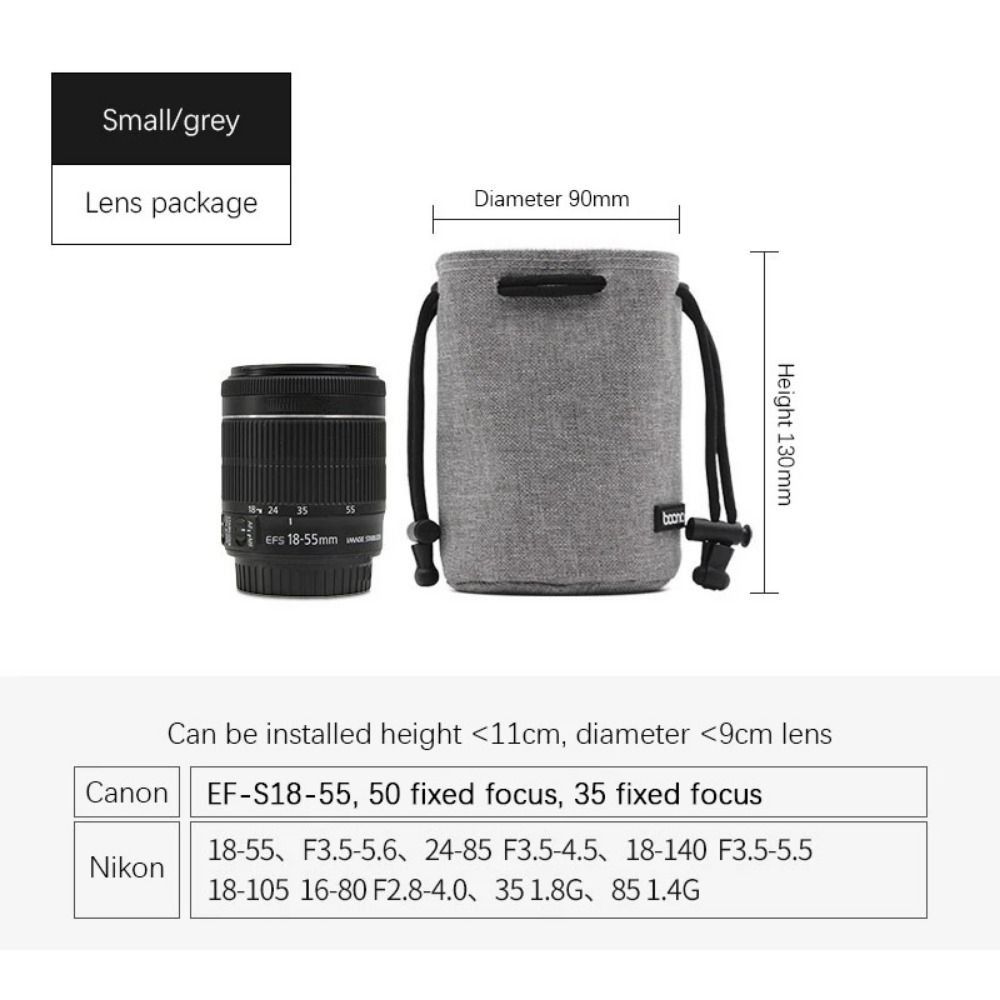 Verstelbare riem Camera opbergtas Stofdichte fluwelen voering DSLR tas met trekkoord Waterdichte binnentas Fotografie beschermende tas