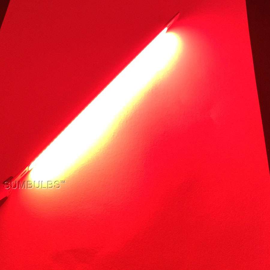 [Sumbulbs] 200x10MM 0422 10W luz LED COB tira lámpara DC 12-14V 1000LM verde amarillo rojo azul blanco cálido barra de luz blanca pura: Rojo