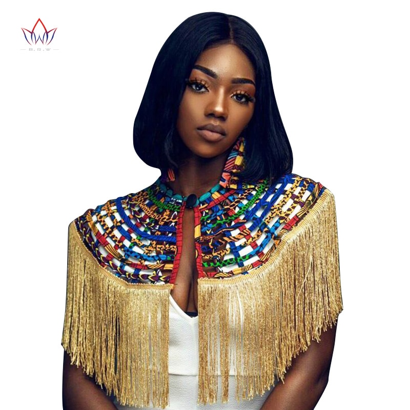 Ankara-collares de Red africana, chal con borla para mujer, accesorios de ropa, Collar africano multihebra, joyería SP055