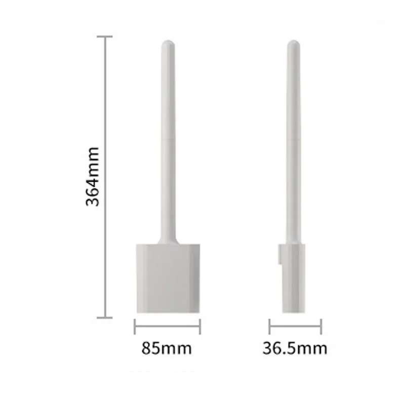 Silikon-Toiletten bürste mit langem Griff flexibler Reiniger Mini-Schlecht bürste Schnellt rockn ender Halfter Schlecht zubehör