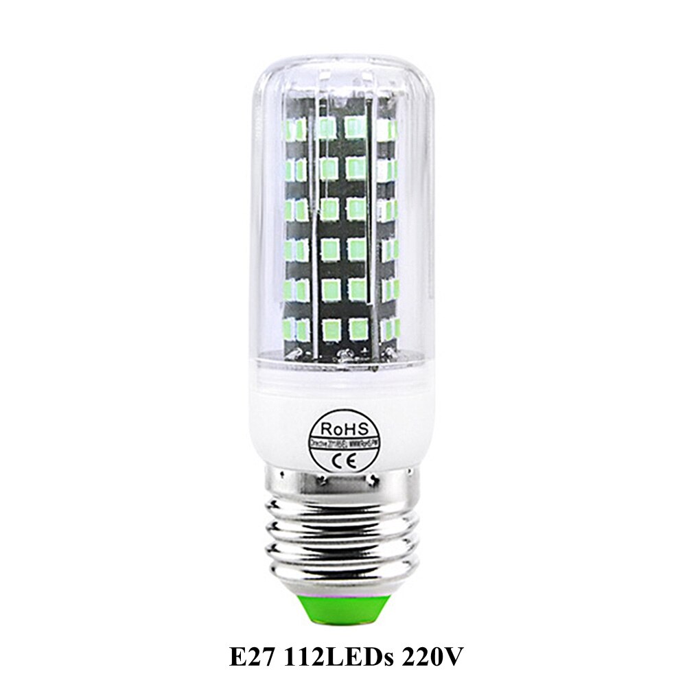 E27 E14 110V/ 220V UVC lampa bakteriobójcza lampa robić dezynfekcji żarówka kukurydza UV ultrafioletowe dezynfekcji ozonem lampa kurz roztocza sterylizator: E27 112LEDs 220V