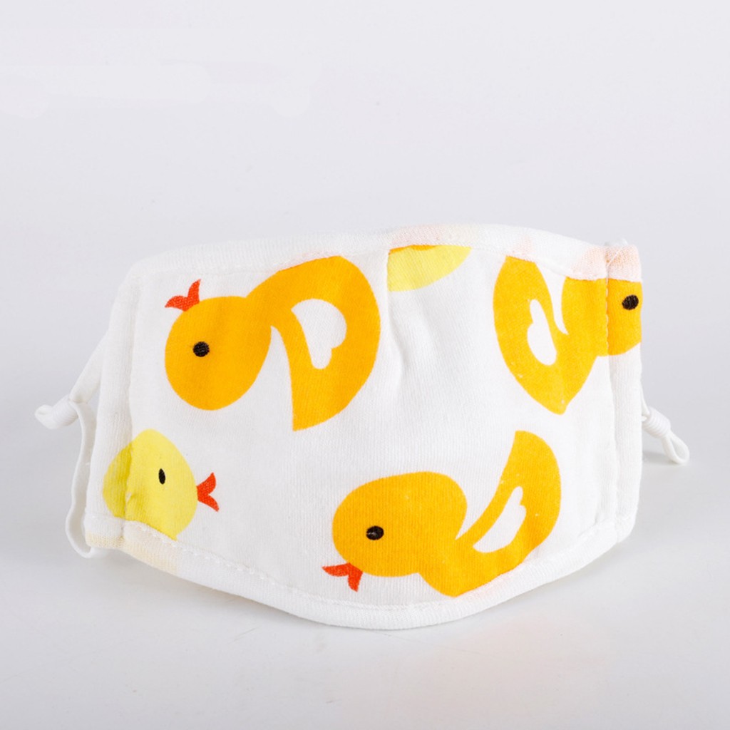 Réutilisable bouche-moufle enfants garçons fille dessin animé impression coton soins du visage combinaison réglable 5 couches filtre protéger protecteur Maschera: D