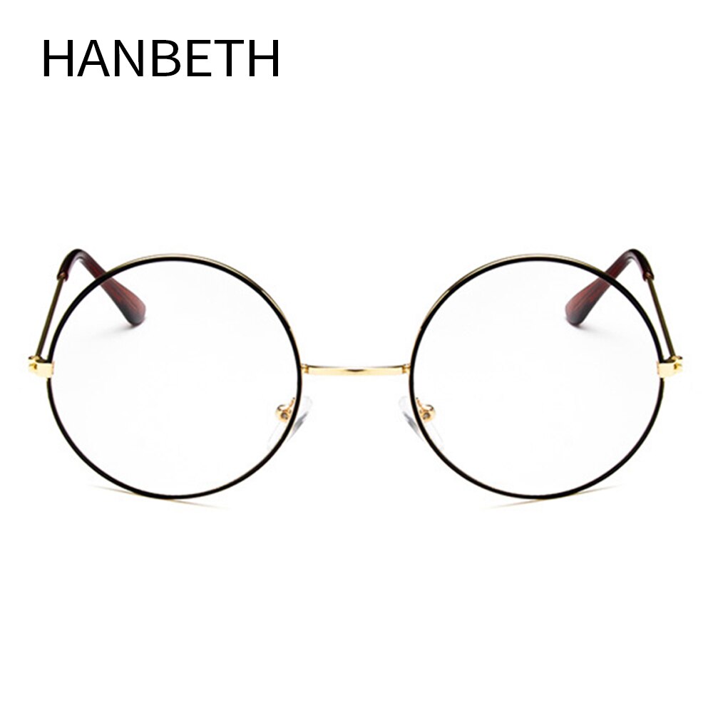 Grandes gafas redondas de montura de gafas de Metal transparente para hombre y mujer monturas para gafas redondas para hombres y mujeres