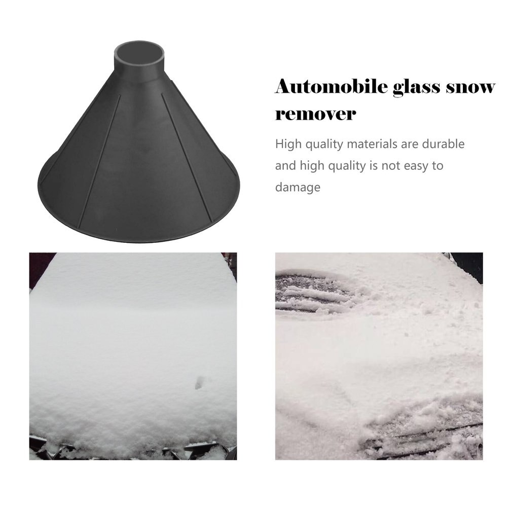 Ice Scraper Windshield Cone Shaped Snow Shovel Tool Outdoor Ice Shovel Funnel Car Rearview Mirror Snow Remover Tool
