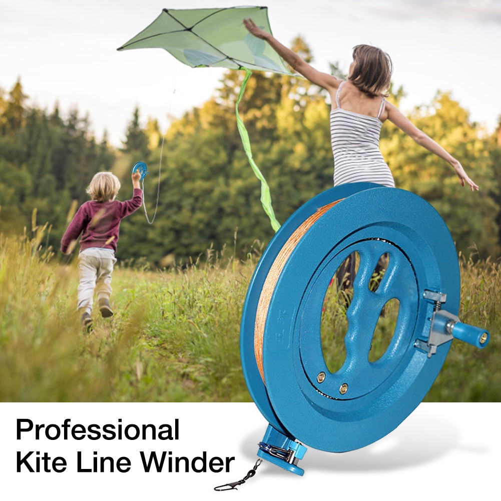 Kite Line Winder Winding Reel Grip Wheel With 650 Feet (60LBS) Flying Line String Flying Tools For Kids Adults