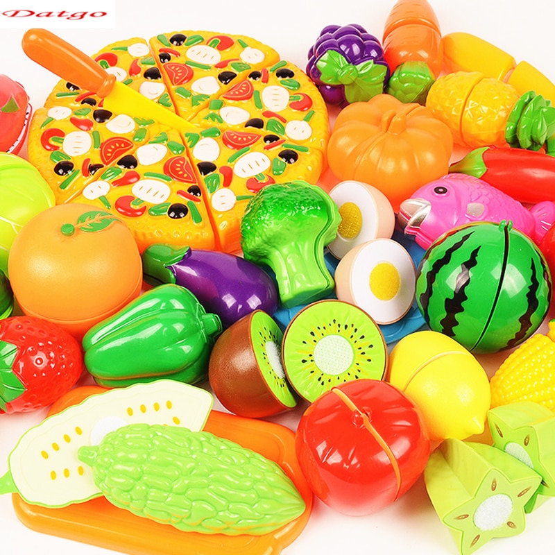 Kinder Küche Kunststoff Gemüse Obst Miniatur Lebensmittel Schneiden Spielzeug Kinder Pretend Spielen Pädagogische Klassische Spielzeug für Mädchen Baby