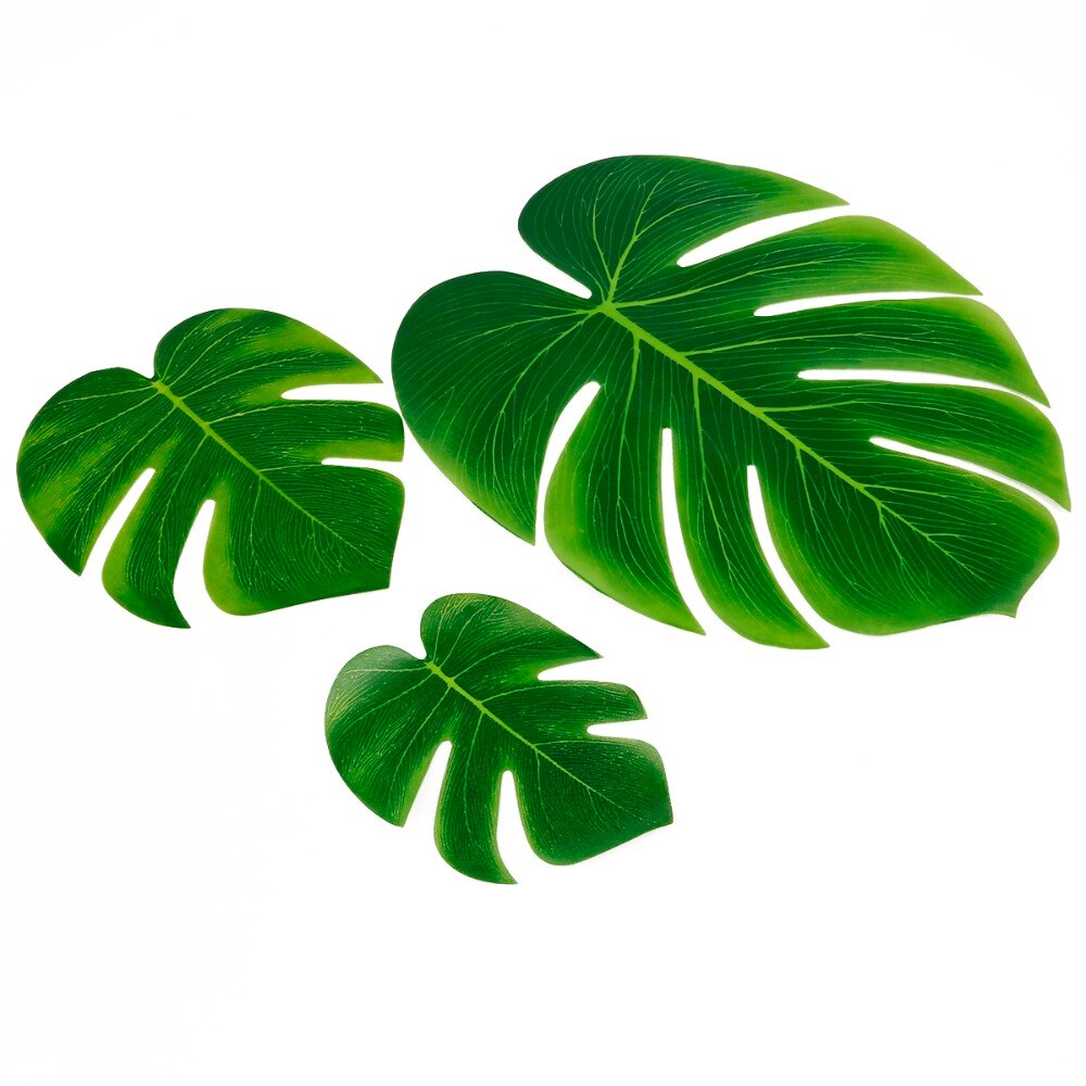 12Pcs Artificial Tropical Palm Leaves for Hawaiian Luau Theme Party Decorations DIY Wedding Home Garden Decoration