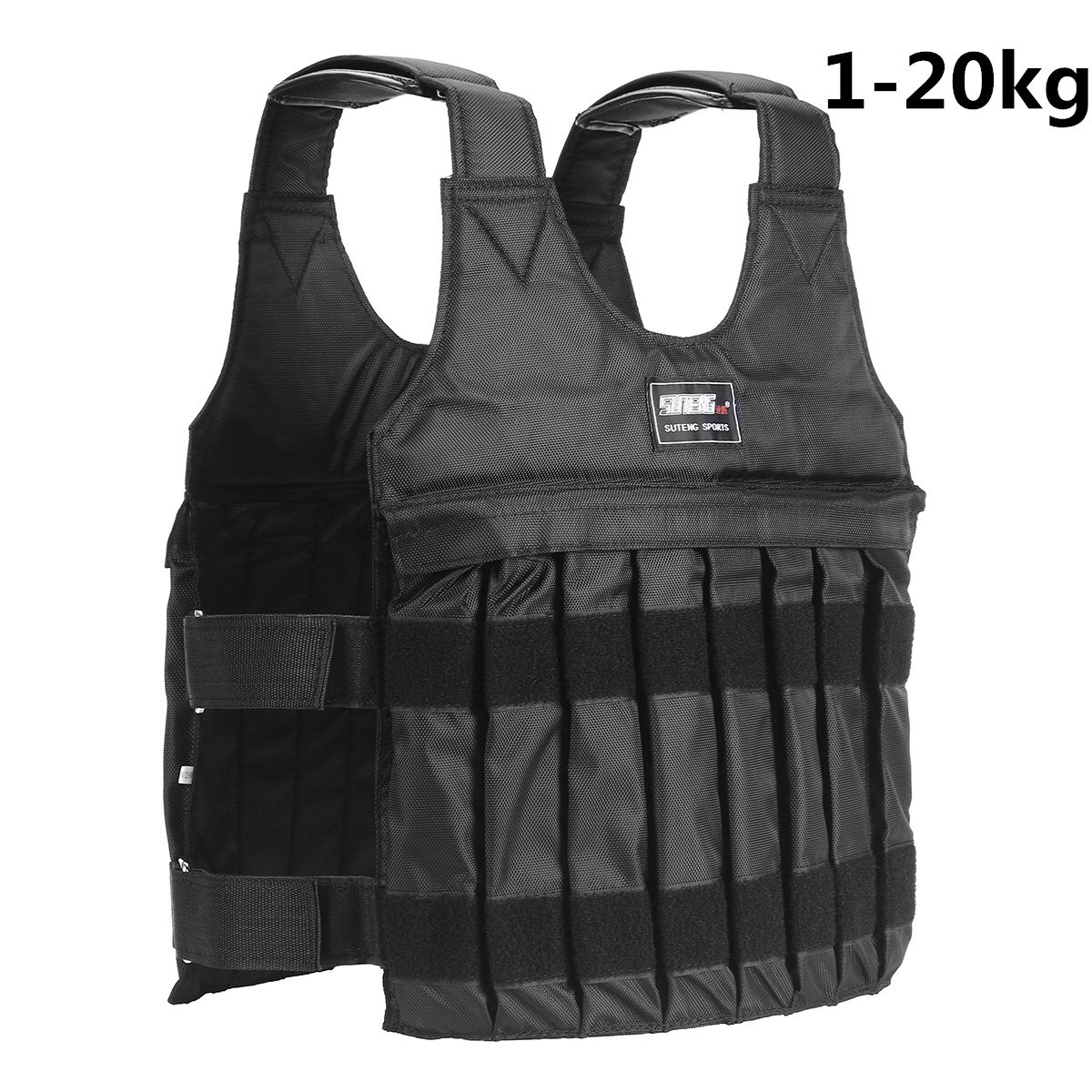 20kg/50kg exercício carga peso colete boxe correndo estilingue treino treino fitness colete ajustável: Bege