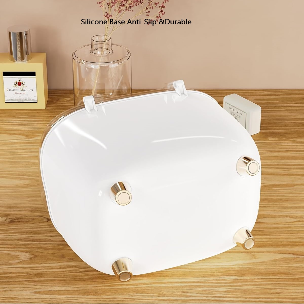Lippenstifthalter-Organizer mit Deckel, transparenter Acryl-Lippenstift-Ausstellungsständer, Behälter, staubdicht, Schönheits-machen-hoch-Organizer für Kosmetika