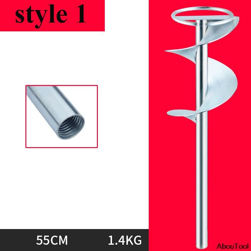 Spiral Ash Rod Mixing Drill Bit Cement Mixer Tool Concrete Bricklayer Tile Sand Ash Mixer Tools Mixing Rod Tile Worker Helper: 55cm