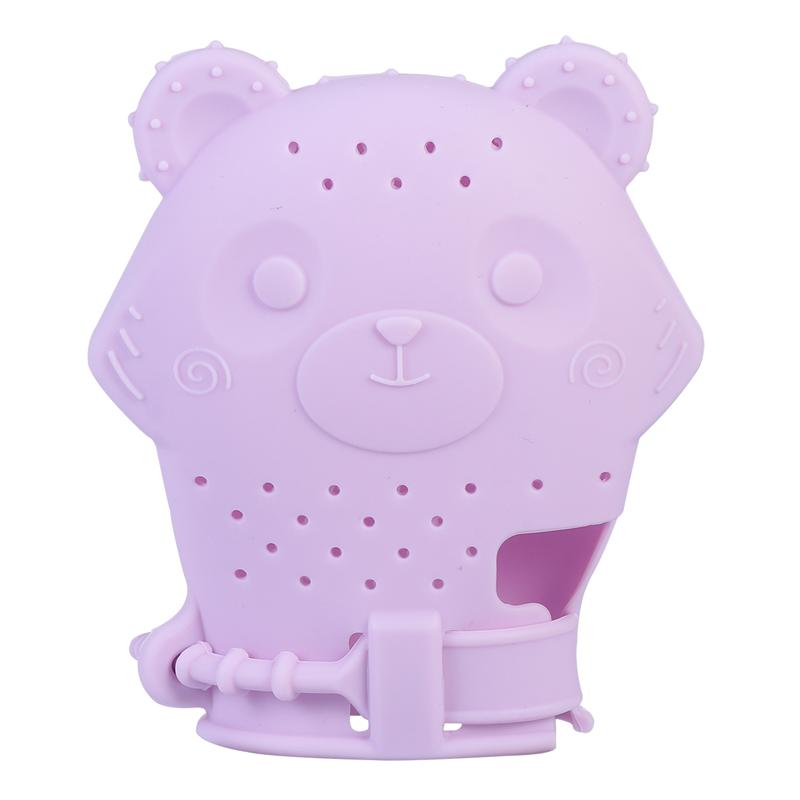 1Pc Baby Siliconen Bijtring Handschoen Mitten Baby Gum Veilig Natuurlijke Tandjes Slijpen Handschoen Helpen Baby Tandvlees Massage: Paars