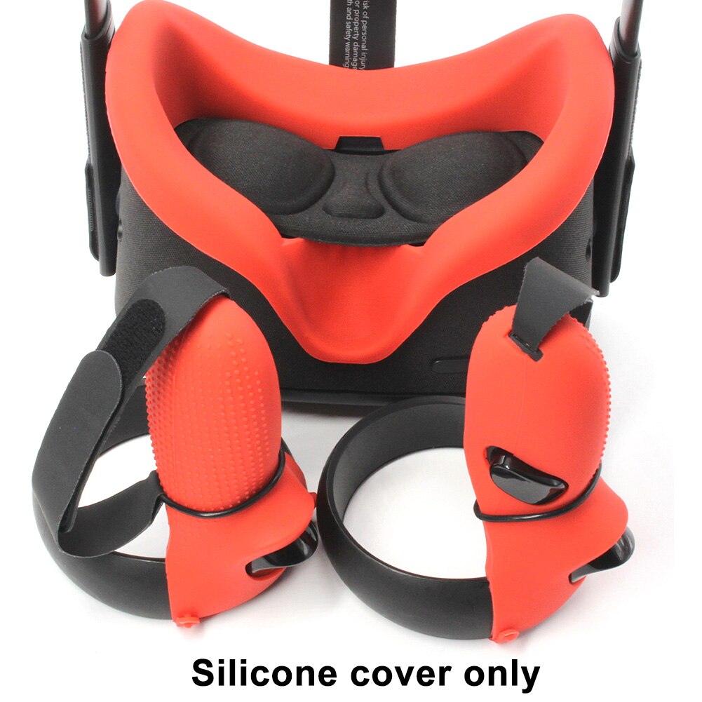 4pcs/set Sweatproof VR Headsets Anti-throw Silicone Cover Accessories Soft Controller Grip Skin Game Lightproof For Oculus Quest