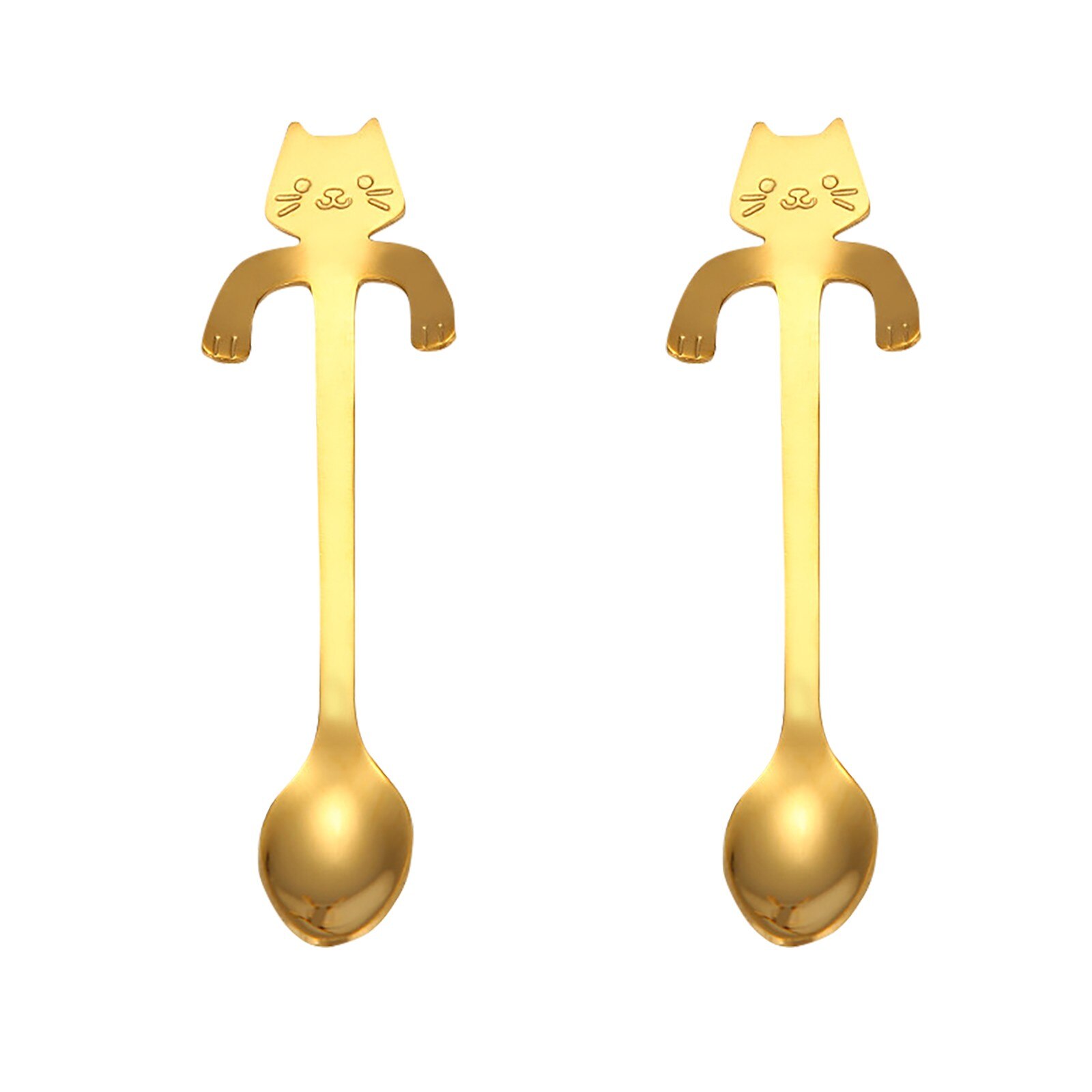 30# Cat Spoon Short Handle Spoons Flatware Coffee Drinking Tools Kitchen Gadge Tableware Flatware Supplies For Home Kitchen: B