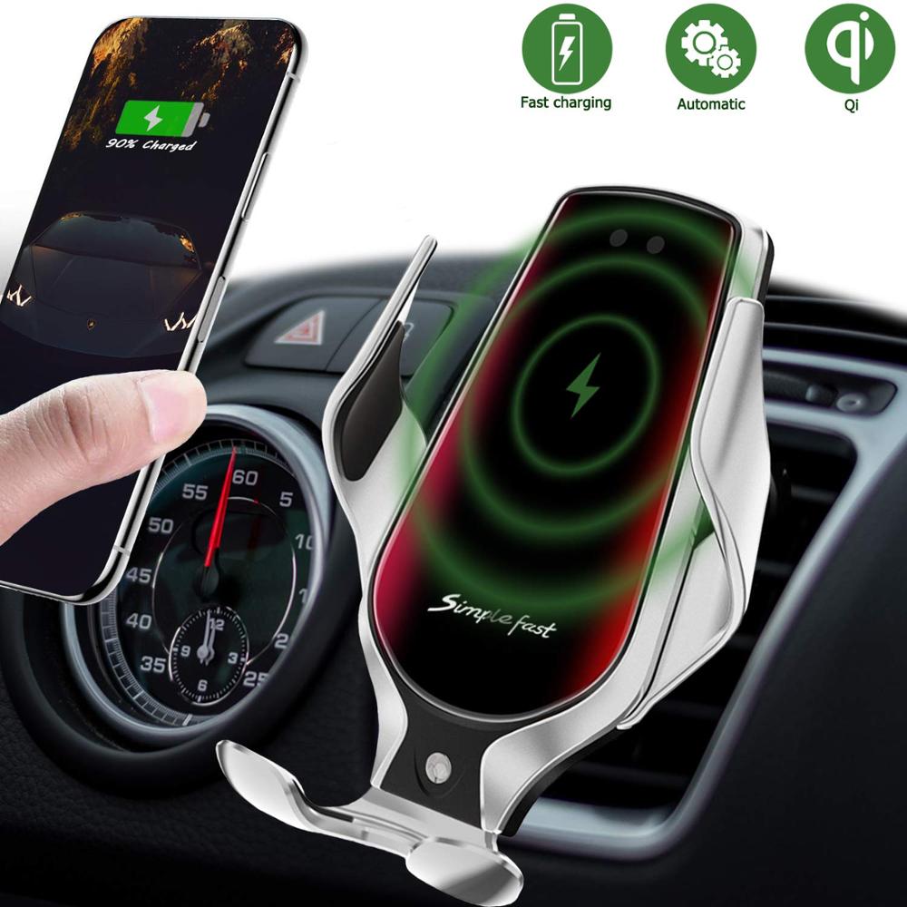 Caricatore Senza Fili in Auto Auto-Bloccaggio Air Vent Supporto Del Supporto Del Telefono 10W Qi Veloce di Ricarica per Auto di Montaggio per Il Iphone 11 Caricatore Del Telefono Dropship