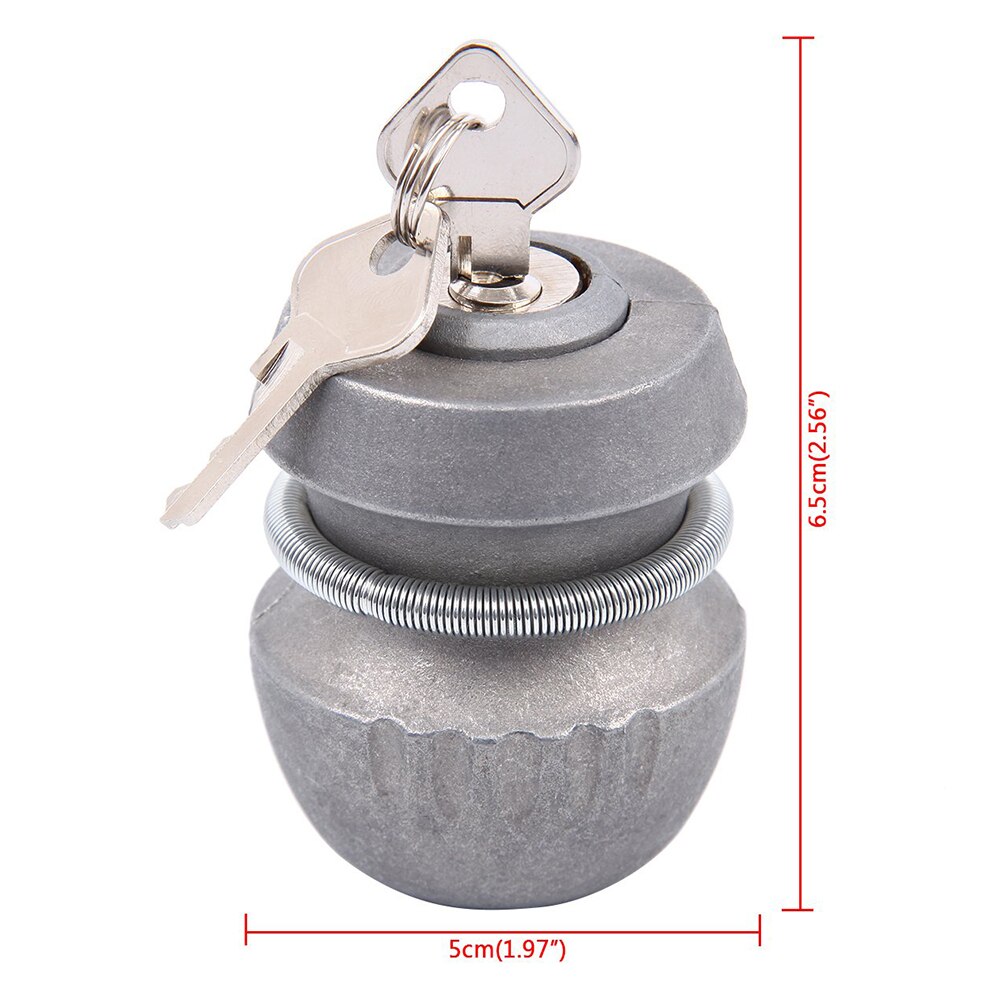 1 Trailer Zinc Alloy Hook Lock Ball Coupling Anti-Theft Device Trailer Accessories Caravan Lock Bolt 65x50x50mm