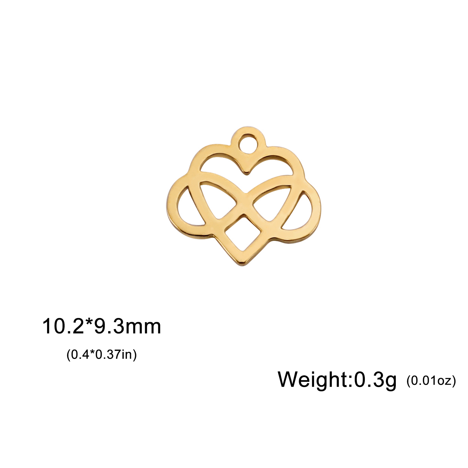 EUEAVAN-abalorios de nudo celta de acero inoxidable, 5 uds., para fabricación de joyas, colgante minimalista de flor de la vida, Egipto, mal de ojo,