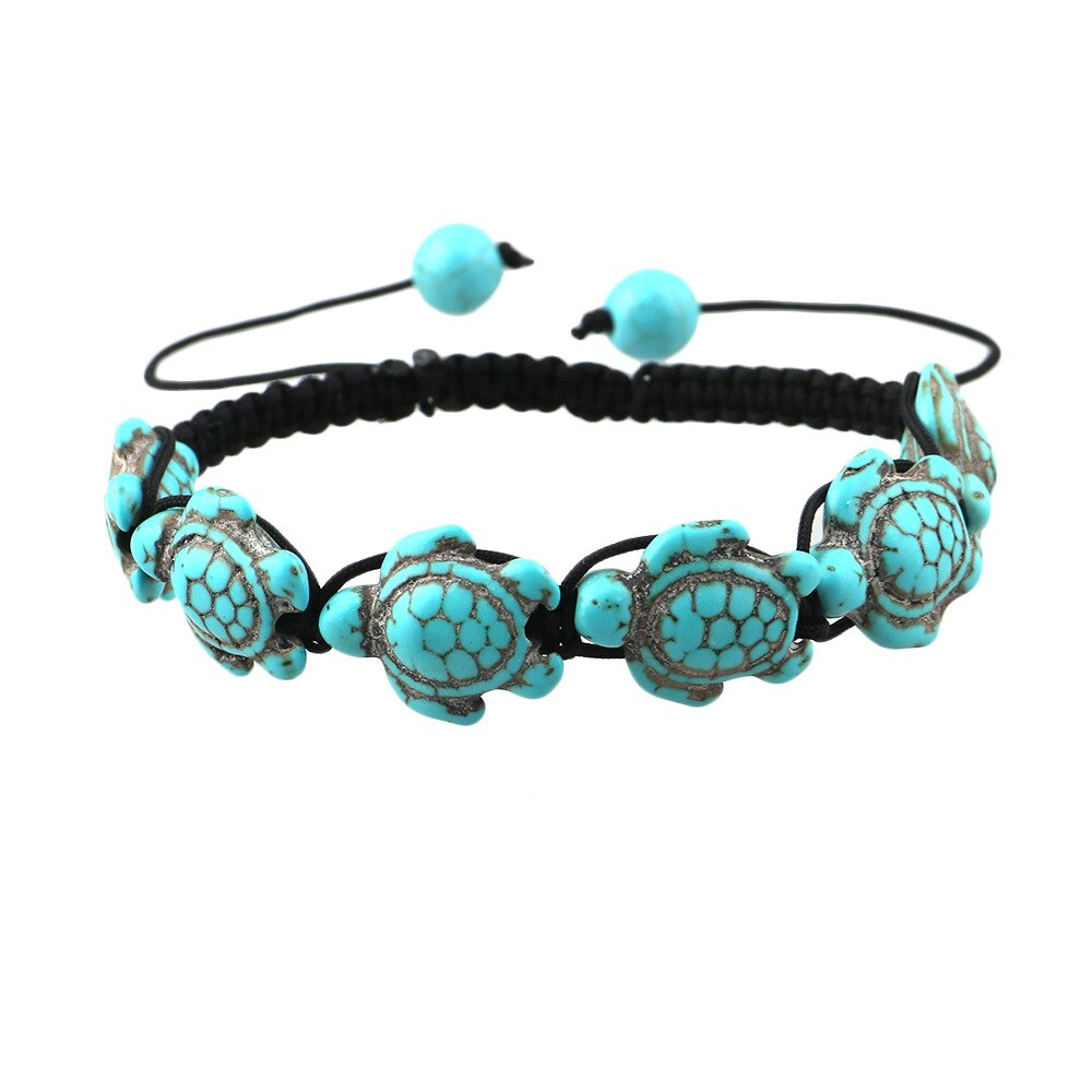 Hand gewebte Schildkröte Hanf Armbänder Böhmischen Türkisen Verkrustete Sommer Strand Meer Schildkröte Armbinde Perlen Armbinde Handgemachte Seil Kette Schmuck: Ursprünglich Titel