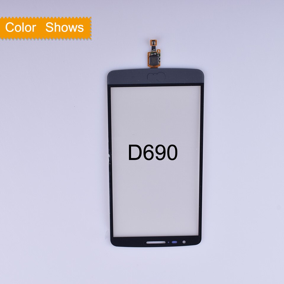 Touchscreen  d690 voor lg  g3 stylus  d690n d690 touchscreen digitizer sensor glazen lens paneel zwart wit goud vervangende onderdelen: Zwart geen cadeau
