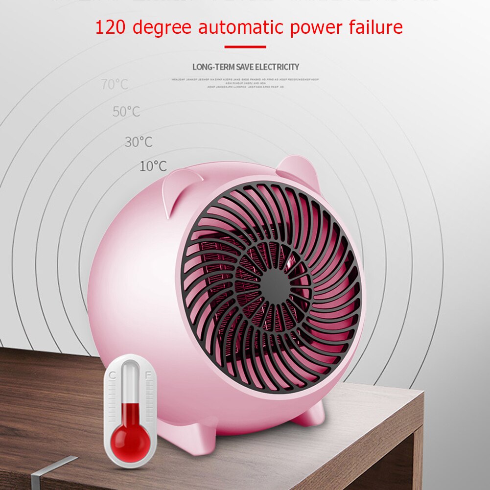 Ue plug mini portátil aquecedor de espaço elétrico casa escritório desktop aquecedor de ar quente aquecedor ventilador silencioso remoto rápido termostato calor